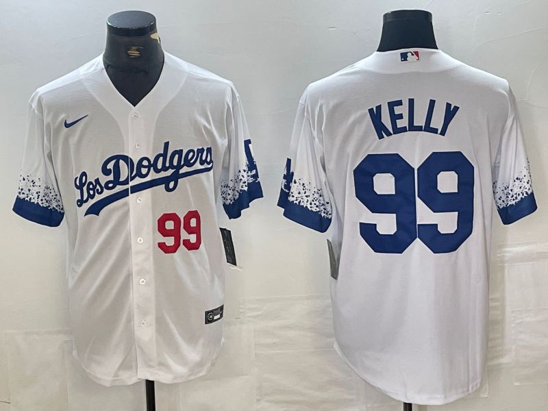 Men Los Angeles Dodgers 99 Kelly White City Edition 2024 Nike Game MLB Jersey style 3